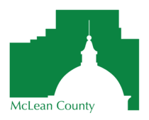 McLean County Logo with Courthouse Silhouette