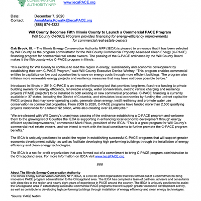 Illinois Launches Commercial PACE Financing Initiative