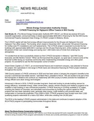 News on Illinois Energy Conservation Financing Closure