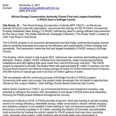 Illinois Conservation Authority Closes Major C-PACE Deal