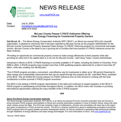 Green News Release Document with Blue Highlights