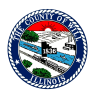Circular seal design with landscape and sunrise
